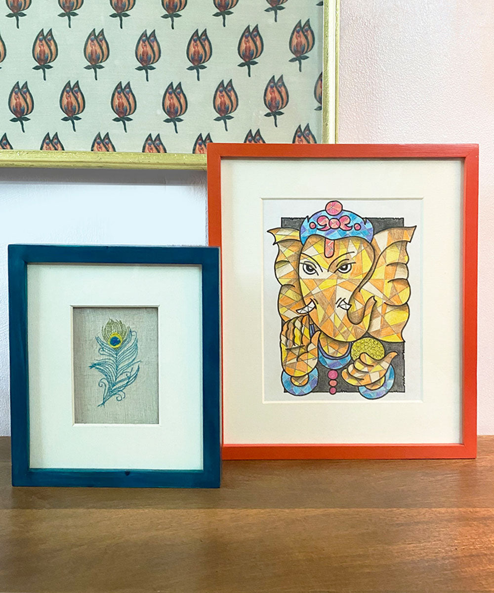 The Yellow Ganesha Wall Art