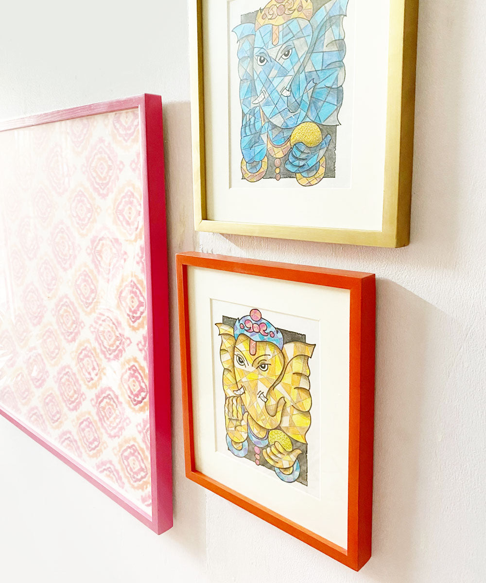 The Yellow Ganesha Wall Art