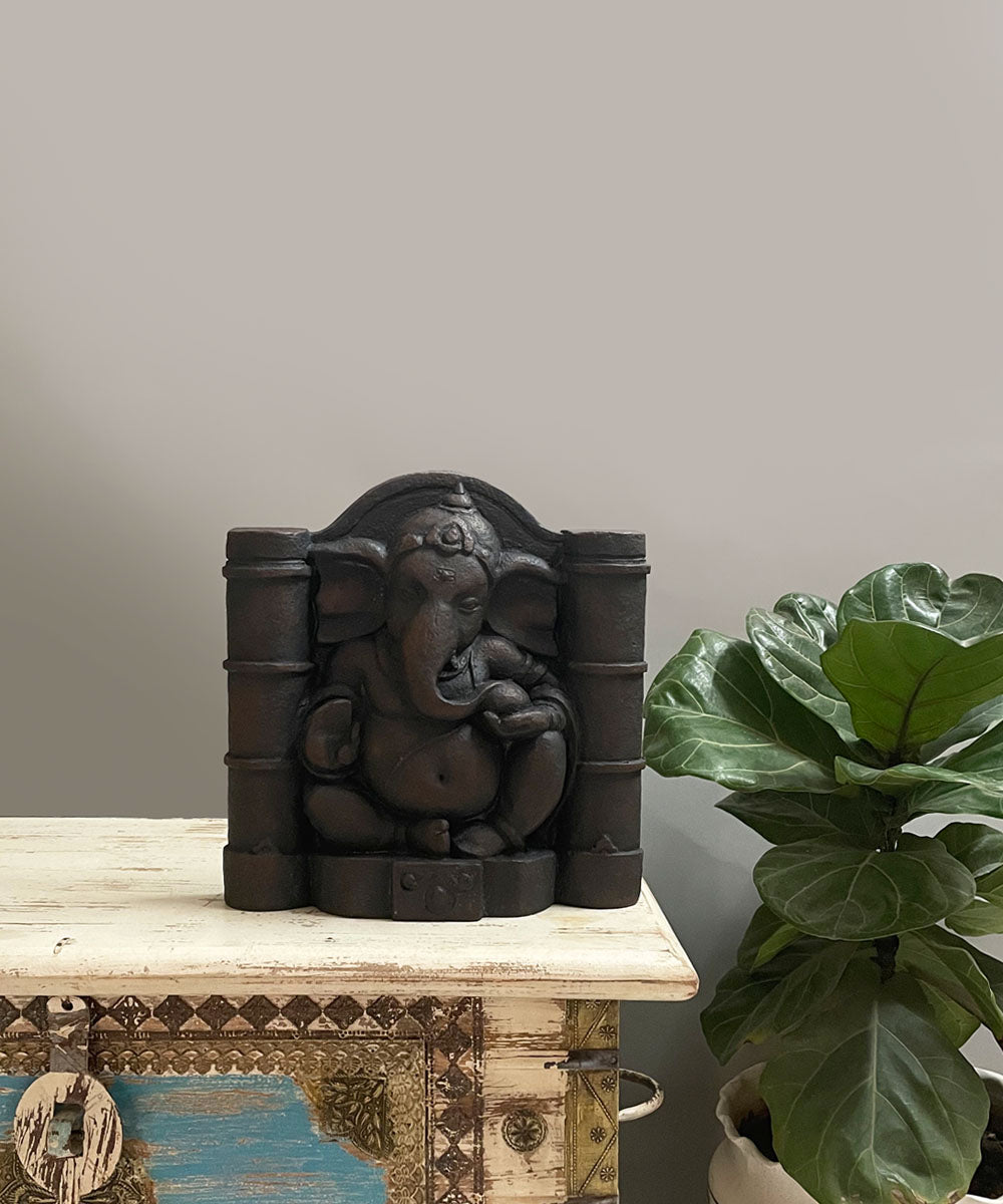 Coal Pillared Ganesha Sculpture