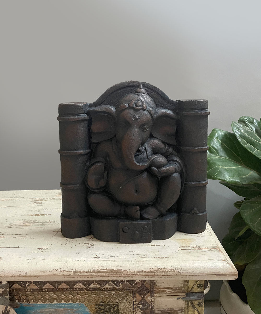 Coal Pillared Ganesha Sculpture