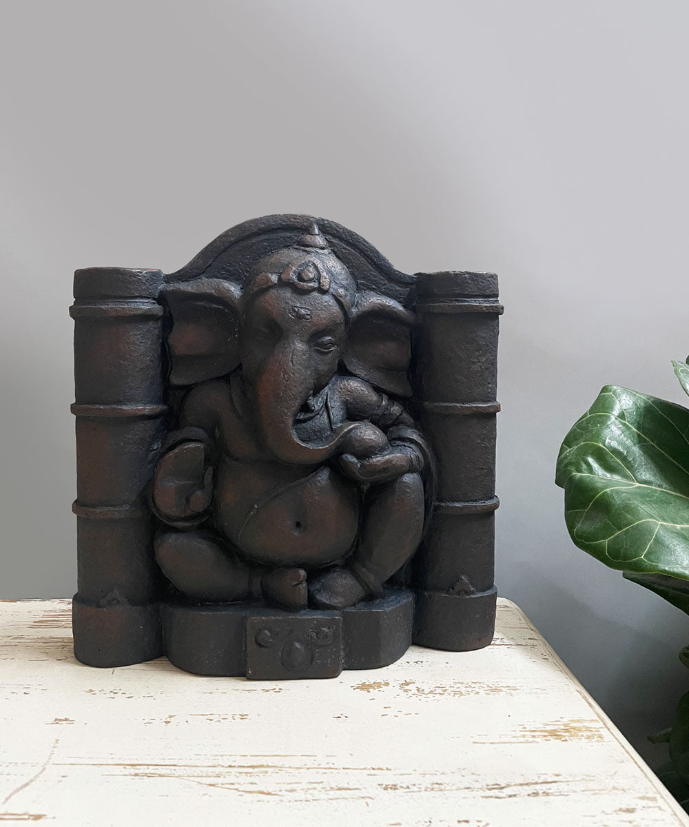 Coal Pillared Ganesha Sculpture