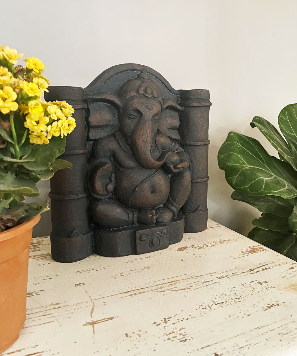 Coal Pillared Ganesha Sculpture