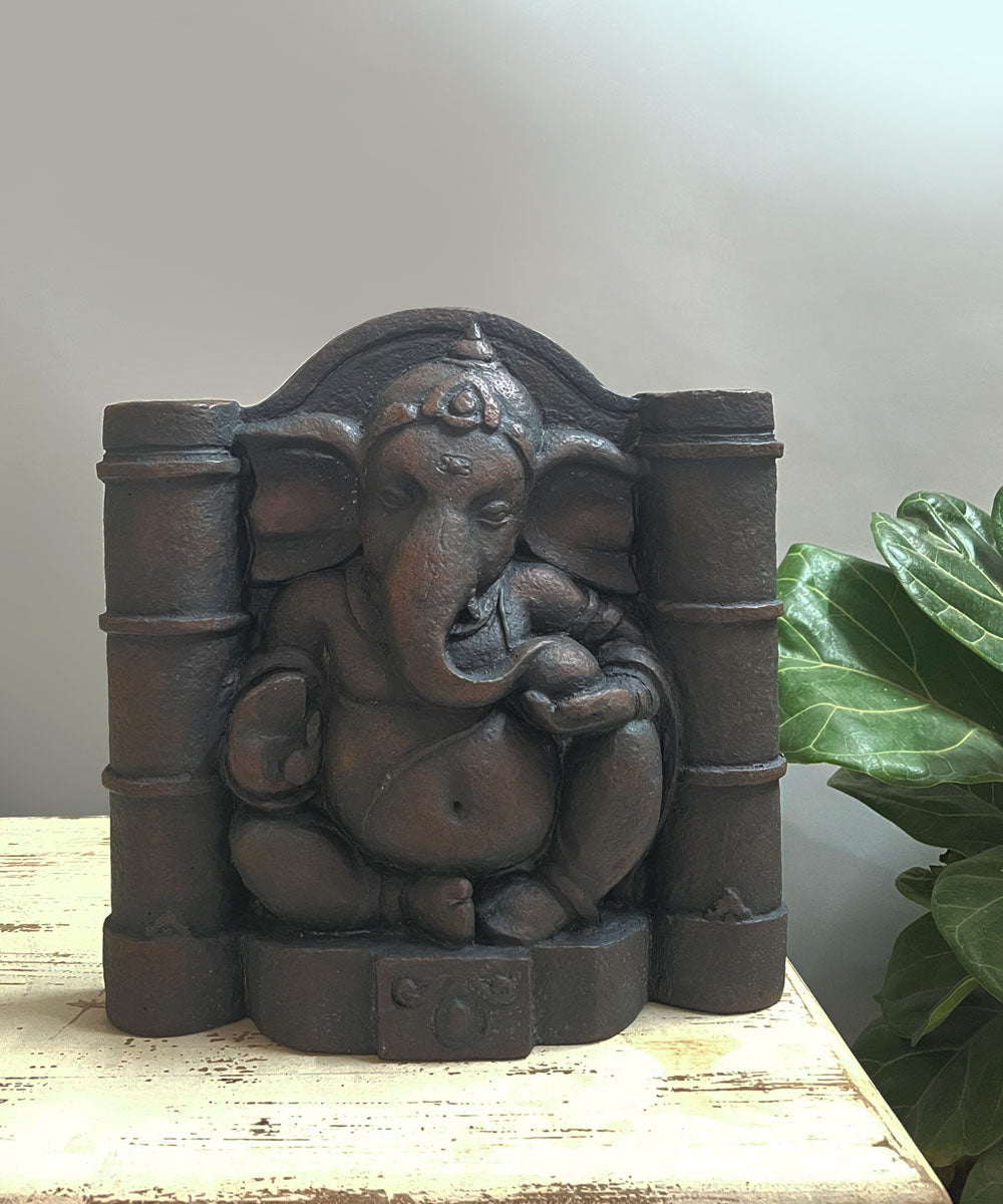 Coal Pillared Ganesha Sculpture