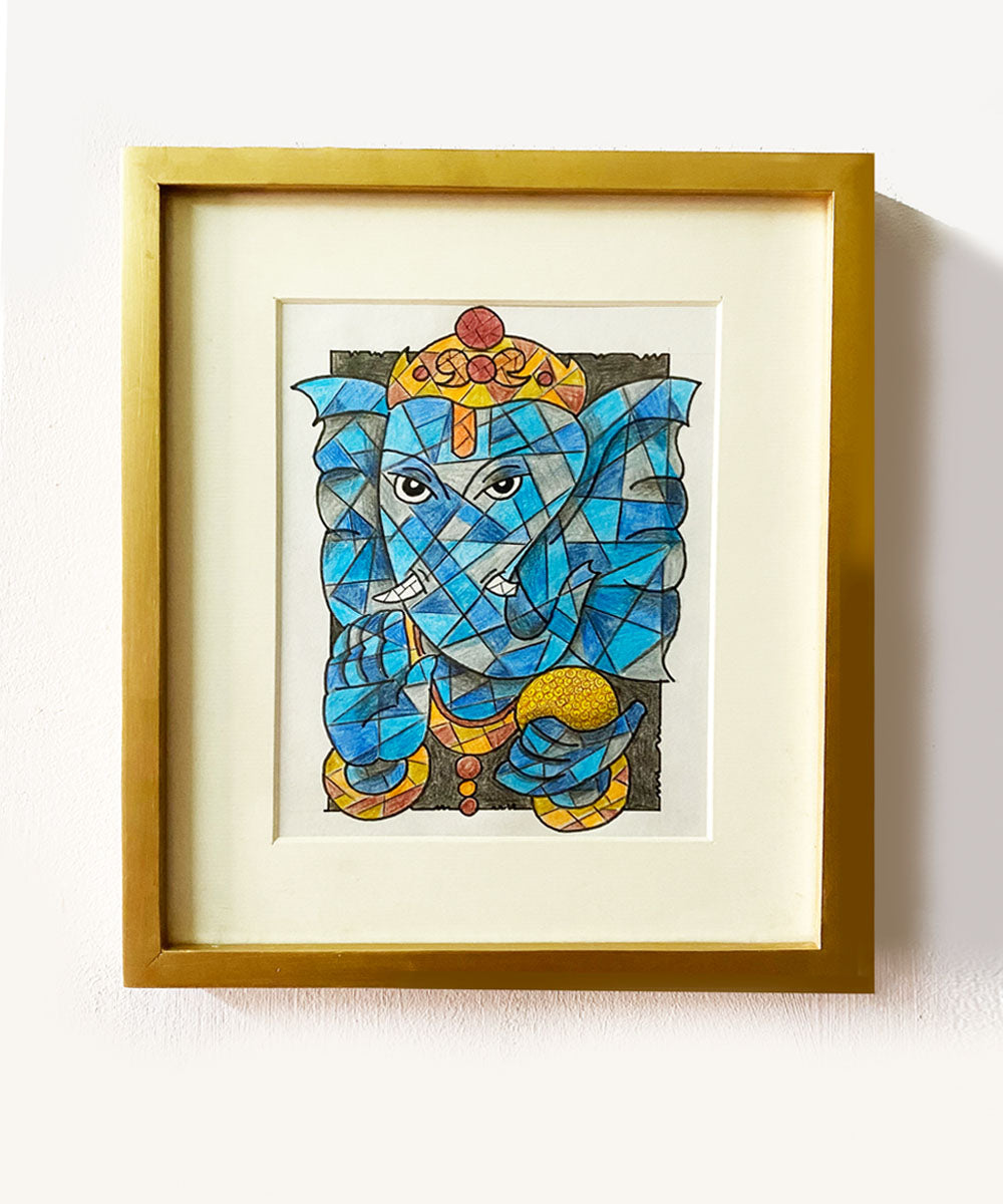 The Blue Ganesha Wall Art